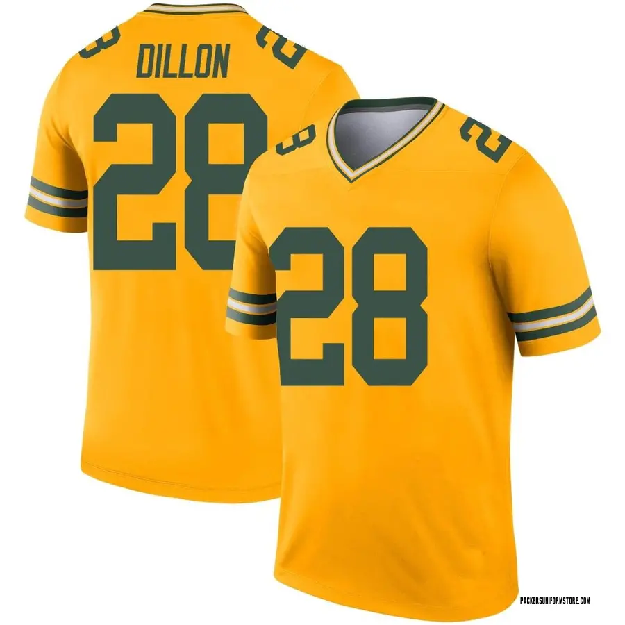 Men's Nike AJ Dillon Green Green Bay Packers Game Player Jersey