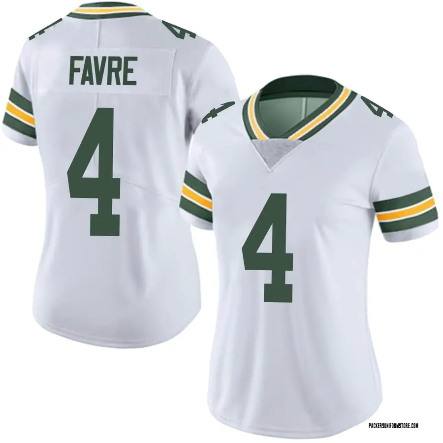 Nike Brett Favre Green Bay Packers Women's Limited White Vapor ...