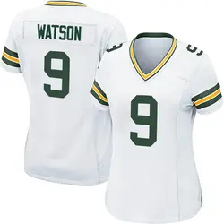 Packers #9 Christian Watson Nike Away Limited Jersey Small White