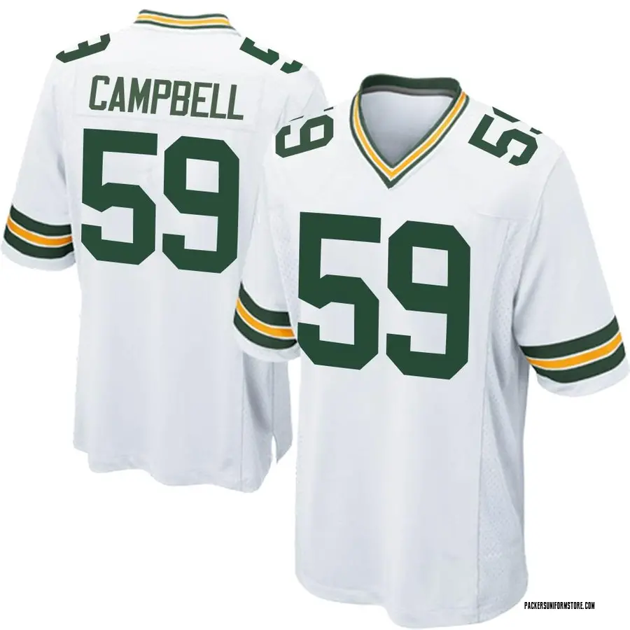 Packers #59 De'Vondre Campbell Away Nike Game Jersey Medium White