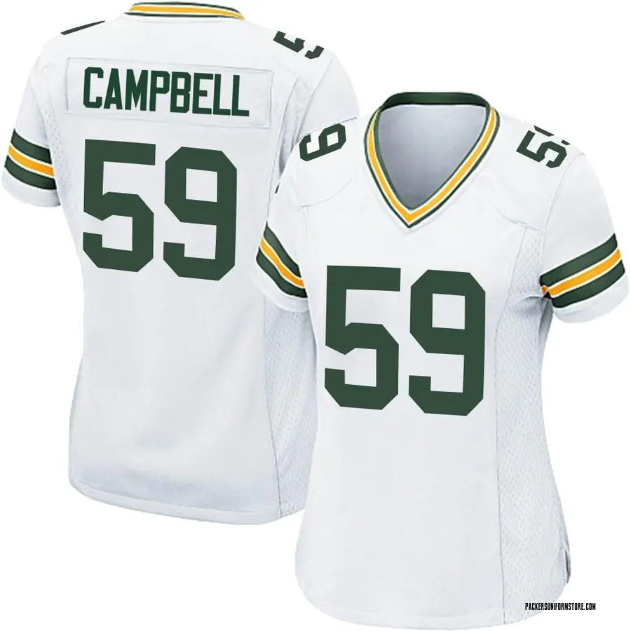 Packers #59 De'Vondre Campbell Away Nike Game Jersey Medium White