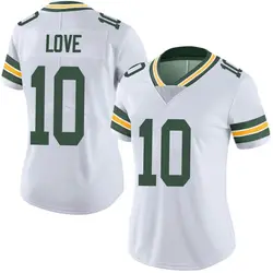 Packers #10 Jordan Love Nike Away Limited Jersey 2XL White