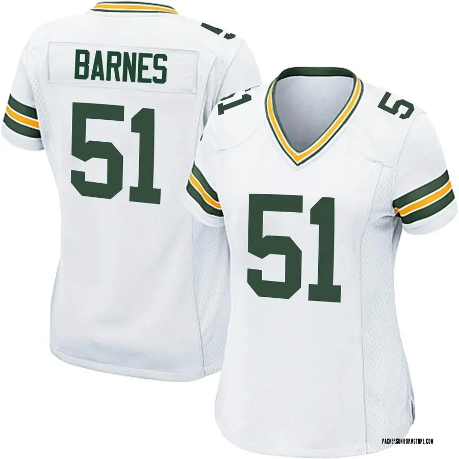 Nike Krys Barnes Green Bay Packers Women's Game White Jersey