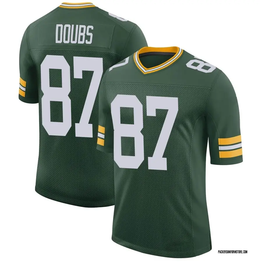 Green Bay Packers 50s Classic Youth Nike #87 Doubs Jersey at the Packers  Pro Shop