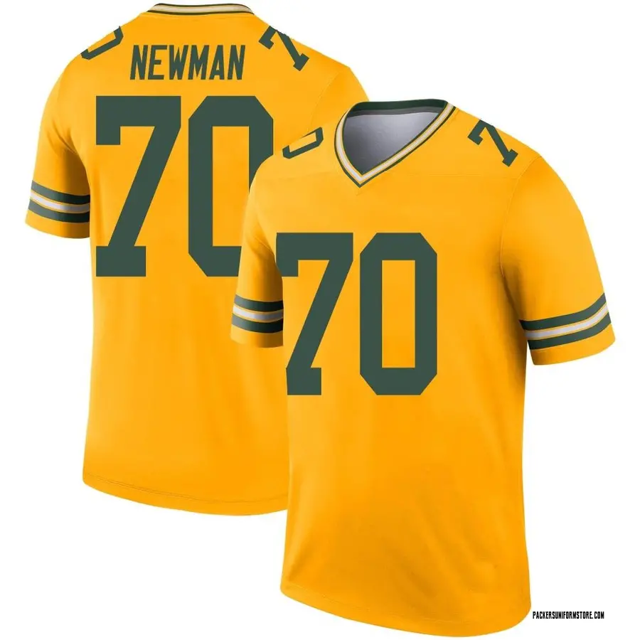 Nike Royce Newman Green Bay Packers Men's Legend Gold Inverted Jersey